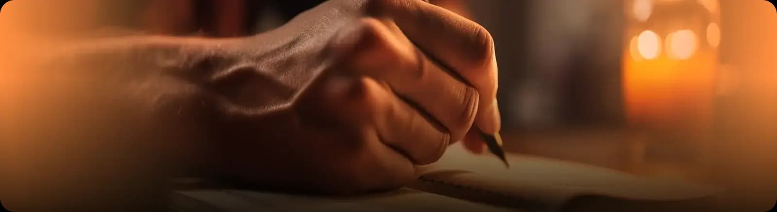 Ghost writing promotional banner