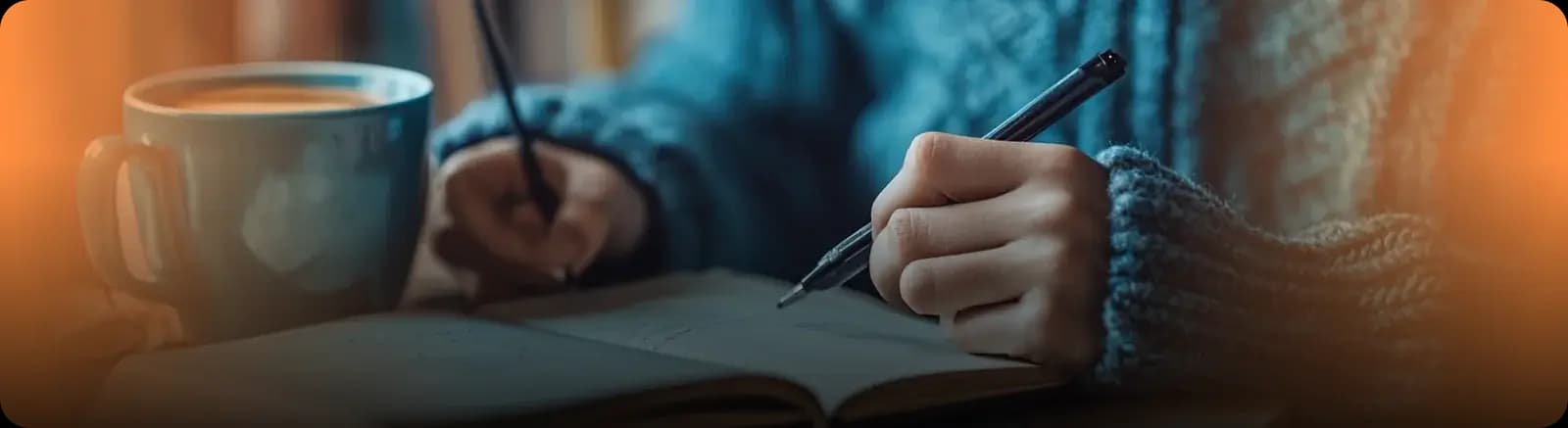 Ghost writing promotional banner