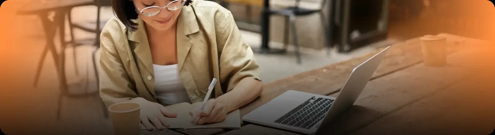 Ghost writing promotional banner