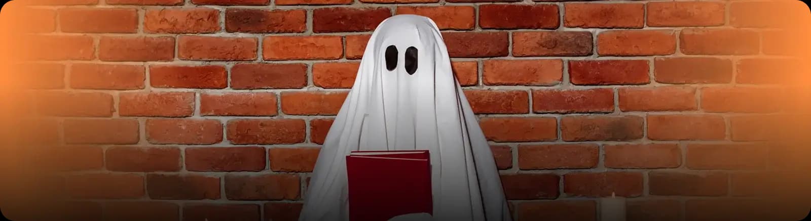 Ghost writing promotional banner